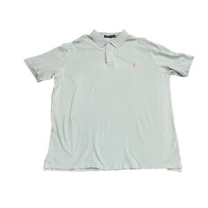 Polo Ralph Lauren Polo Shirt Men's Large Classic Fit 100% Cotton Mint Green 2XLT